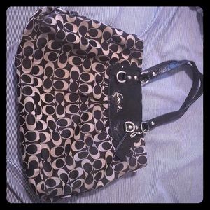 Black coach handbag